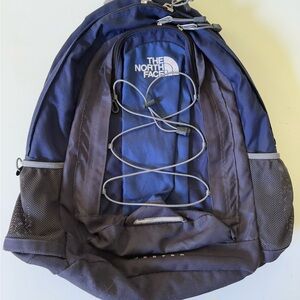 The North Face Men's Blue and Black Backpack